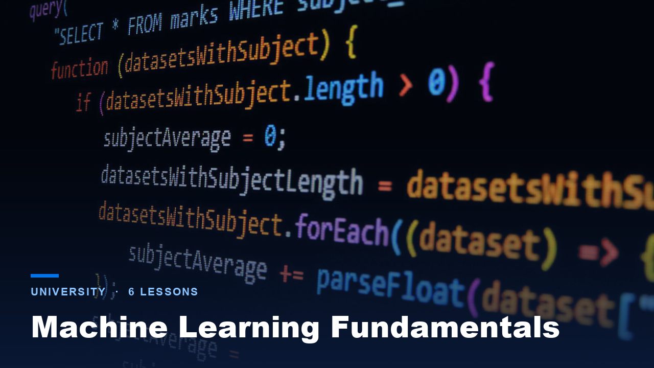 Title frame for Machine Learning Fundamentals